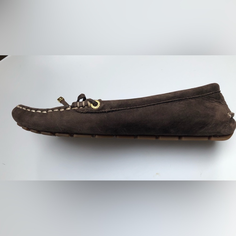 Sperry Top Sider Women’s Chocolate Brown Suede Boat Shoes Driving Moc Slip On 8M